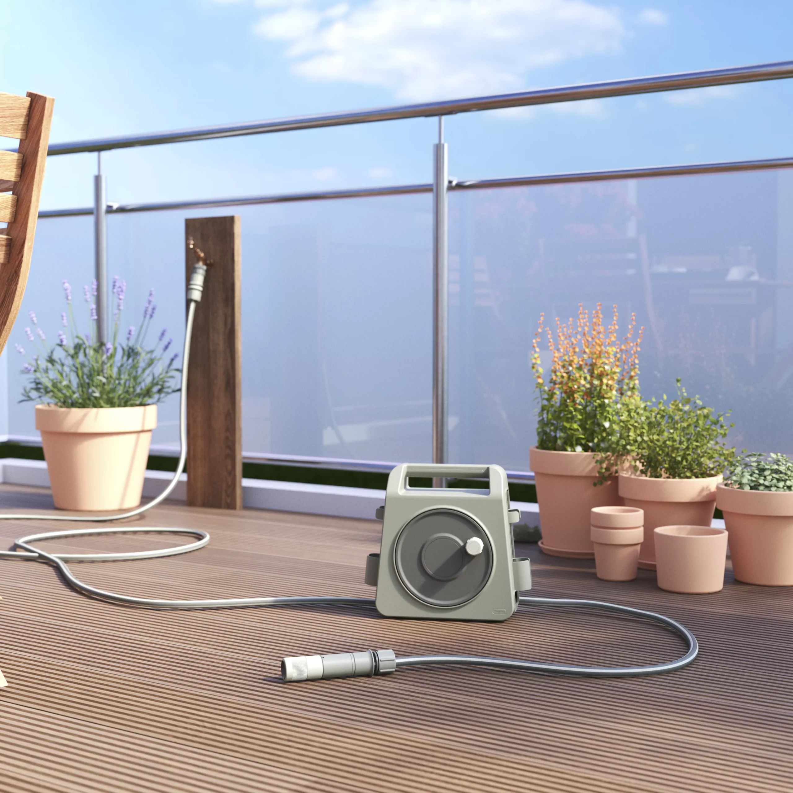 Verve Freestanding Manual Hose Reel Set (L)10m - Image 3