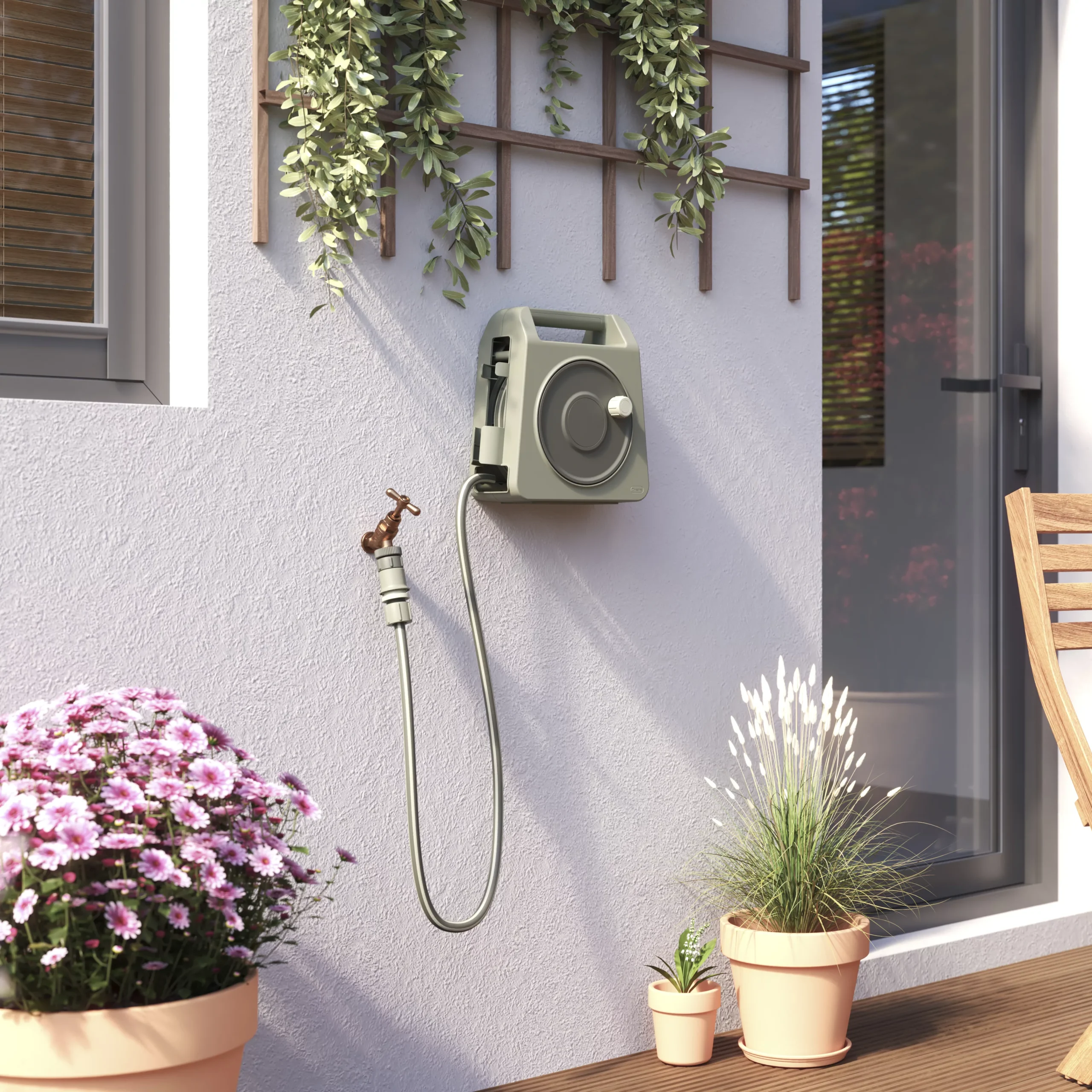 Verve Freestanding Manual Hose Reel Set (L)10m - Image 4