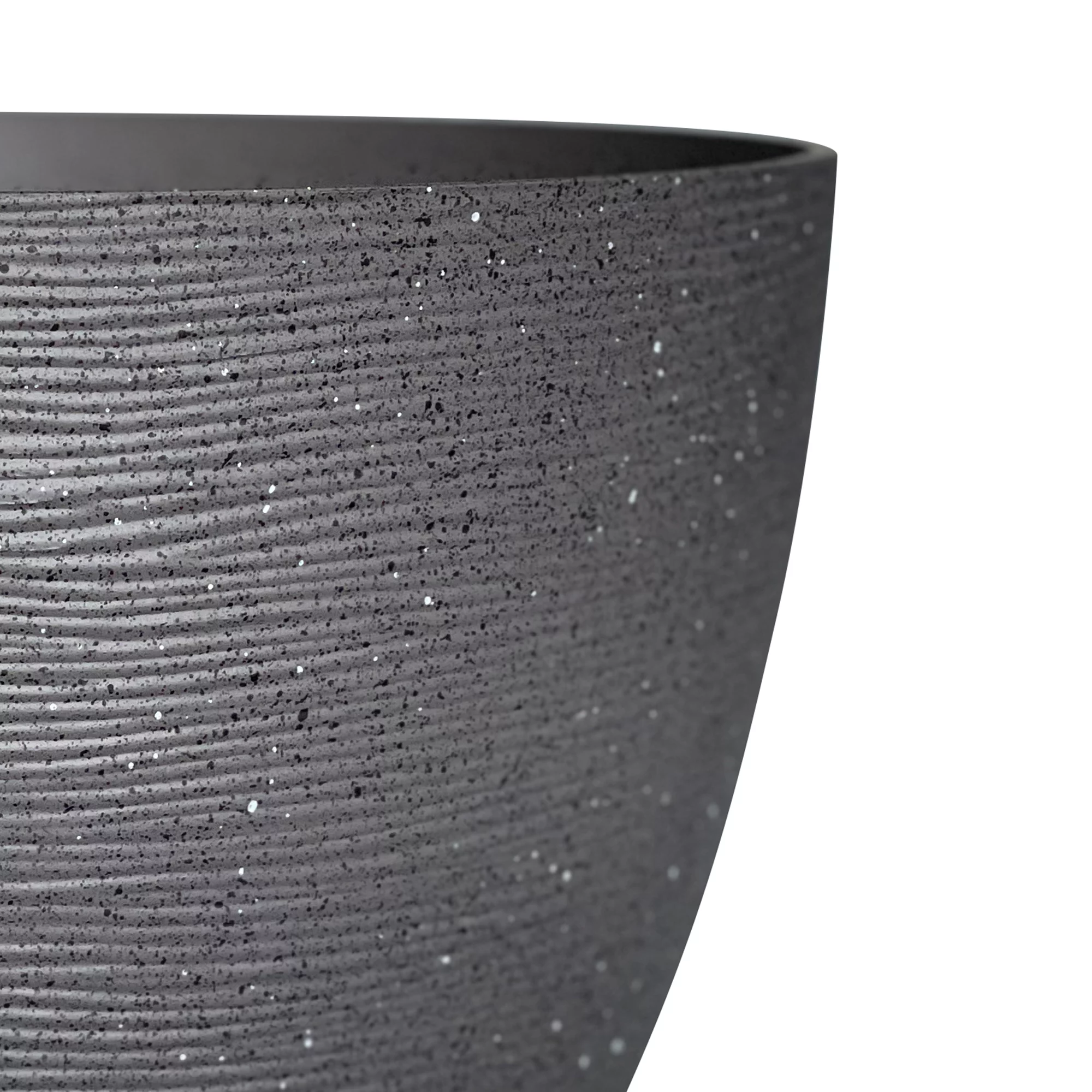 Verve Momoka Grey Polypropylene Round Plant Pot (Dia)30cm - Image 2