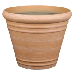 Verve Piave Terracotta Polypropylene (PP) Round Plant Pot (Dia)45cm