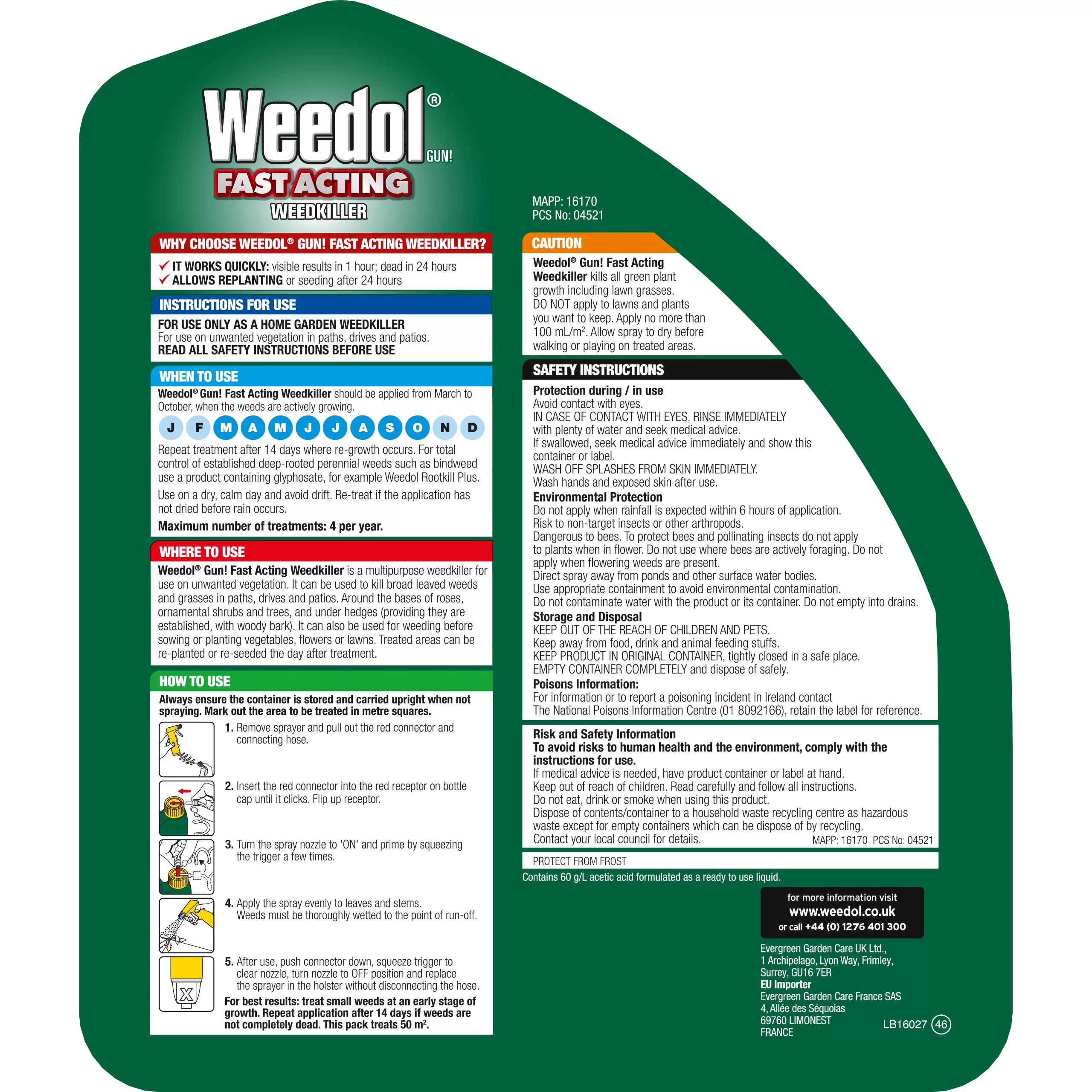 Weedol Fast Acting Weed Killer 3L 3.28kg - Image 2