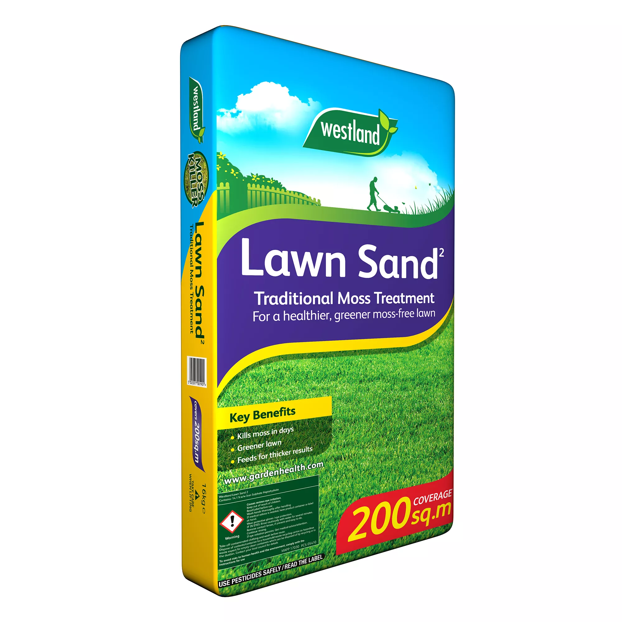 Westland Lawn Sand Moss Treatment 200m² 16kg - Image 2